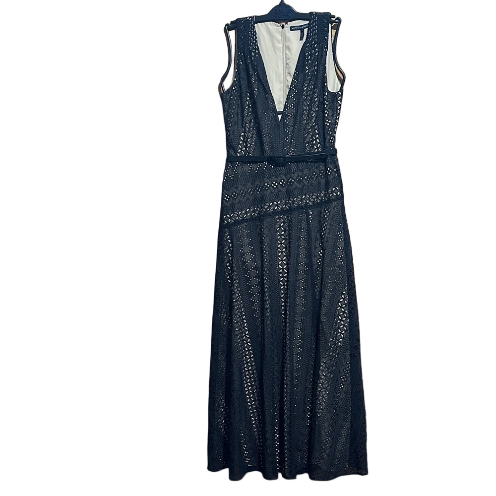 White House Black Market Eyelet Maxi Dress with Slit – Size 4 – NWT